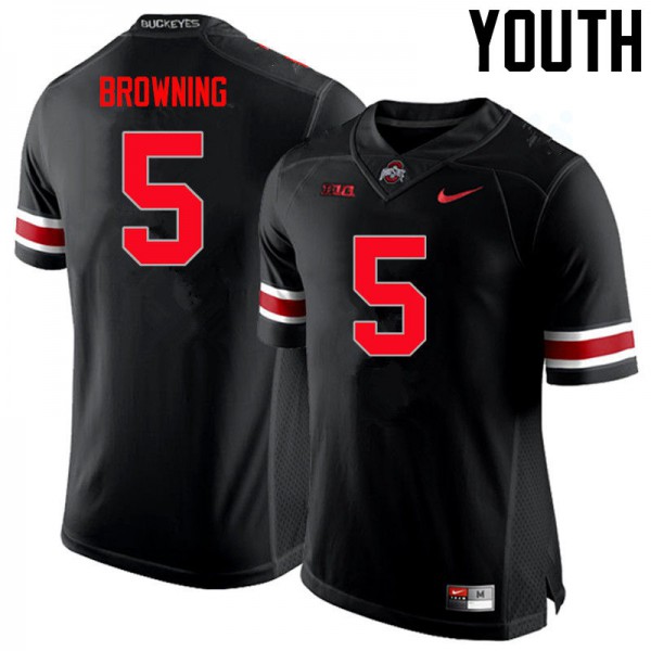 Ohio State Buckeyes #5 Baron Browning Youth University Jersey Black OSU49556